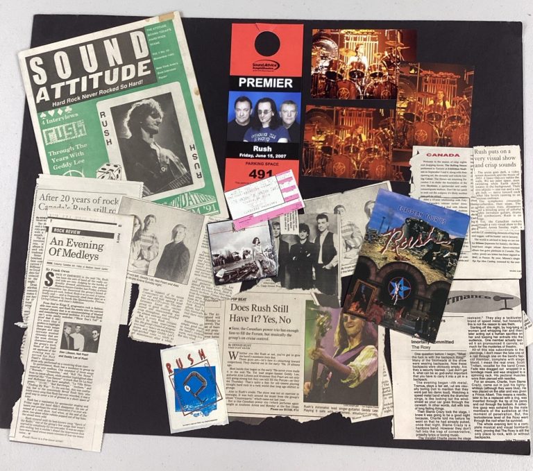 Rush Band Vintage Lot Band Music Ephemera TX Geddy Lee Neil Peart Alex Lifeson