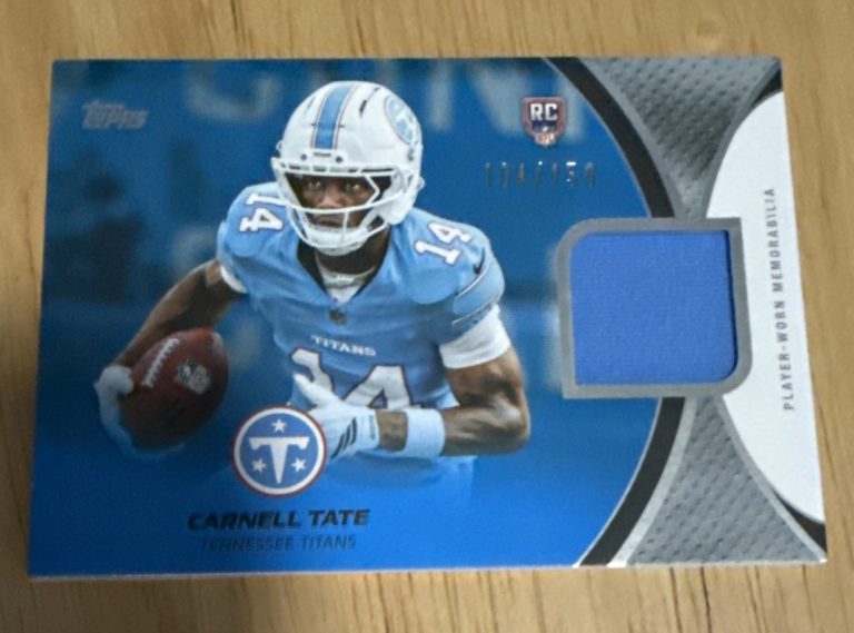 Topps Flagship 2026 Carnell Tate Rookie Material Relics Blue 104/150 RMC-CT