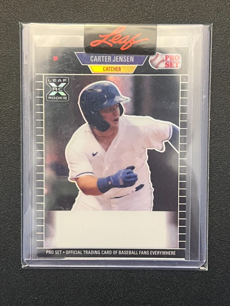 1/1 LEAF UNSIGNED PROOF CARTER JENSEN ROOKIE BASEBALL CARD KANSAS CITY ROYALS