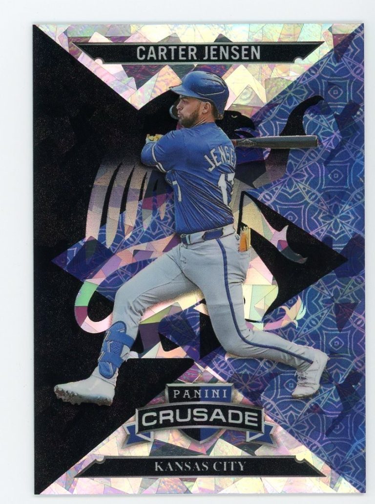 2025 PANINI CRUSADE BASEBALL CARD CARTER JENSEN #17 KANSAS CITY ROYALS TRUE 1/1