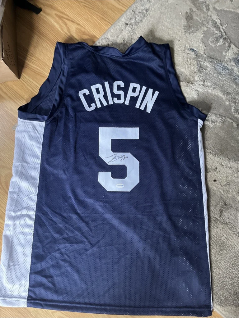 PENN STATE NITTANY LIONS JON CRISPIN SIGNED AUTOGRAPHED JERSEY ACOA XL ESPN