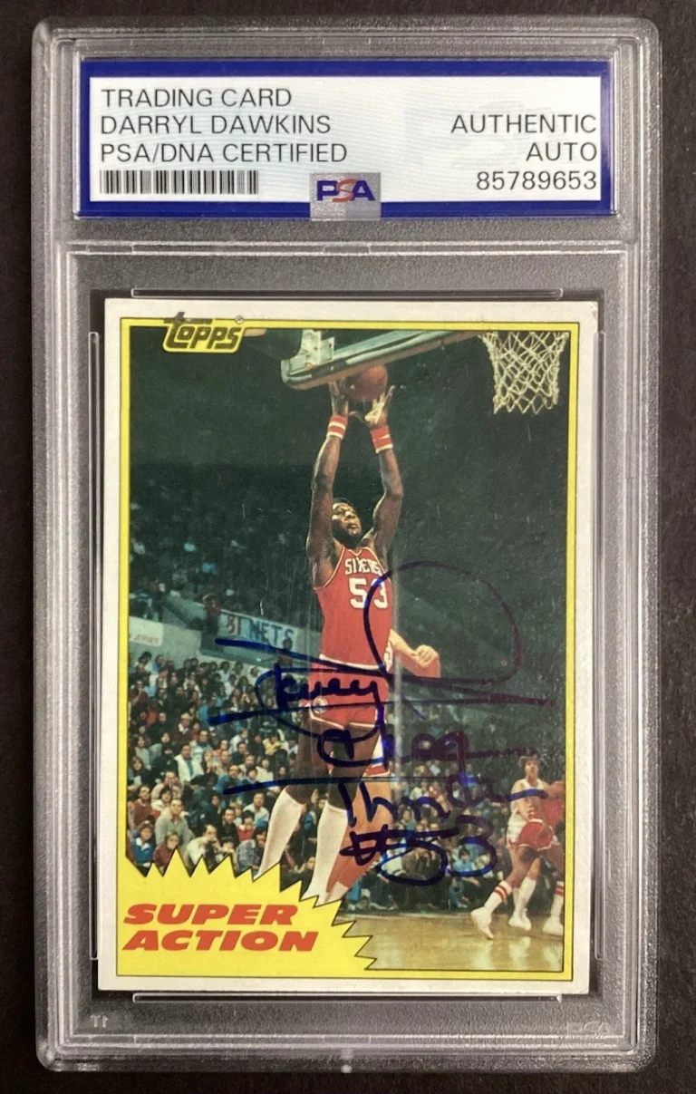 Darryl Dawkins Signed 1981 Topps #103 Basketball Card HOF 76er Auto PSA/DNA #1