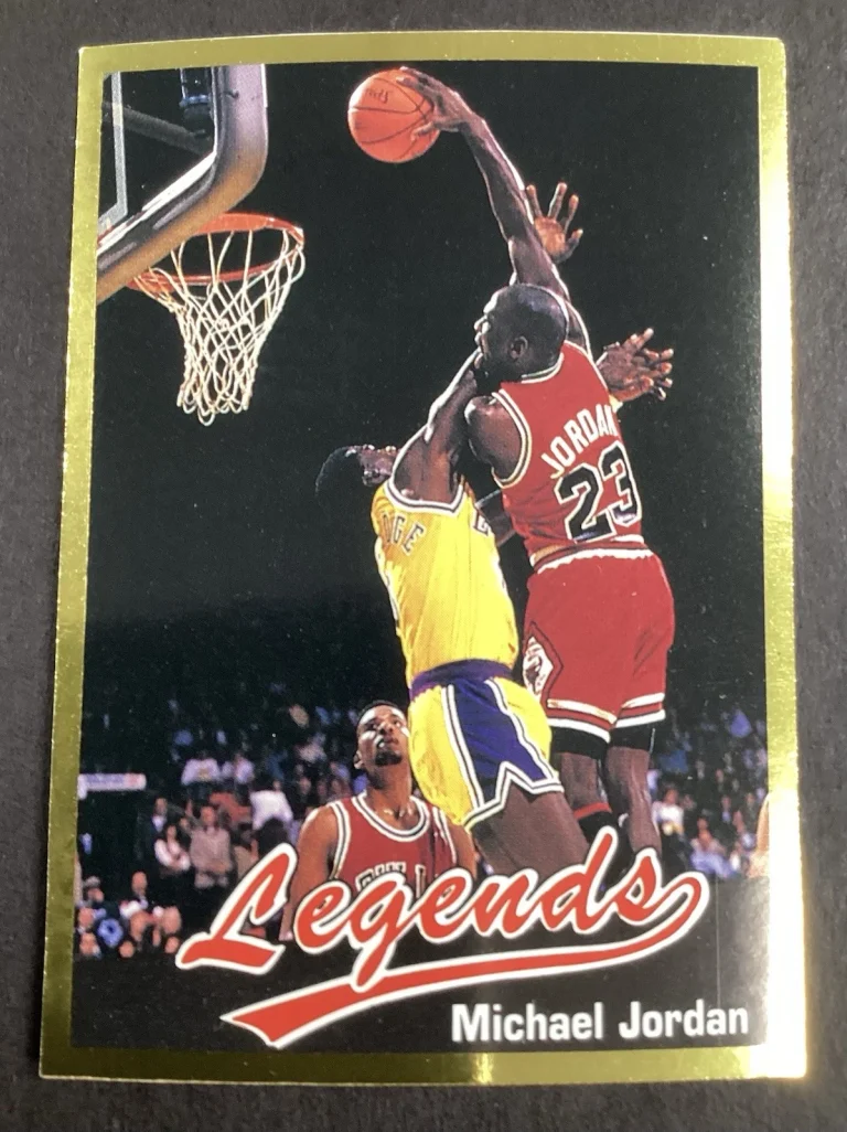1990 Legends Magazine Michael Jordan Insert #16 Gold Border Basketball Card #2