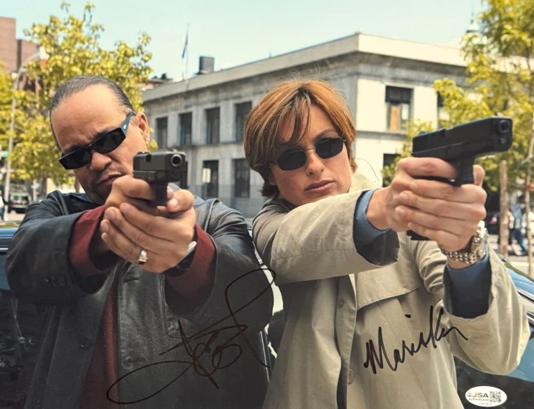Mariska Hargitay Ice T Signed 11x14 Photo Law and Order SVU Autograph JSA