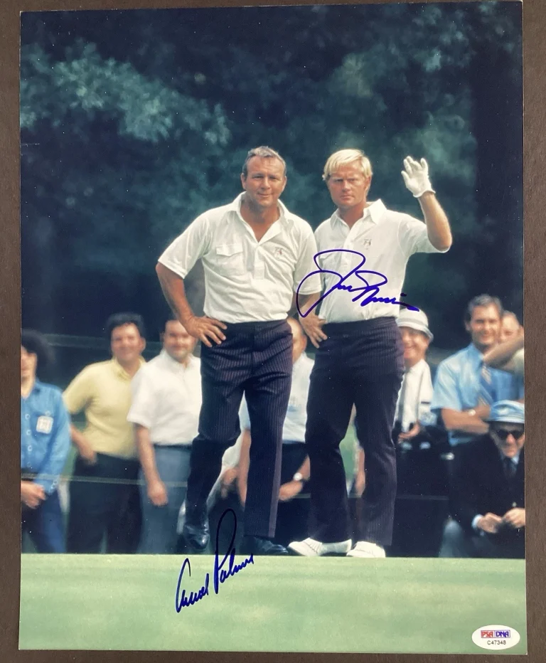Jack Nicklaus Arnold Palmer Signed Photo 11x14 Golf Ryder Cup HOF Auto PSA/DNA