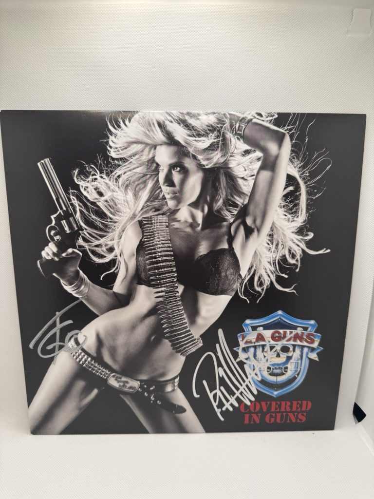 LA GUNS signed Vinyl Covered In Guns Tracii Guns Phil Lewis JSA COA Autograph