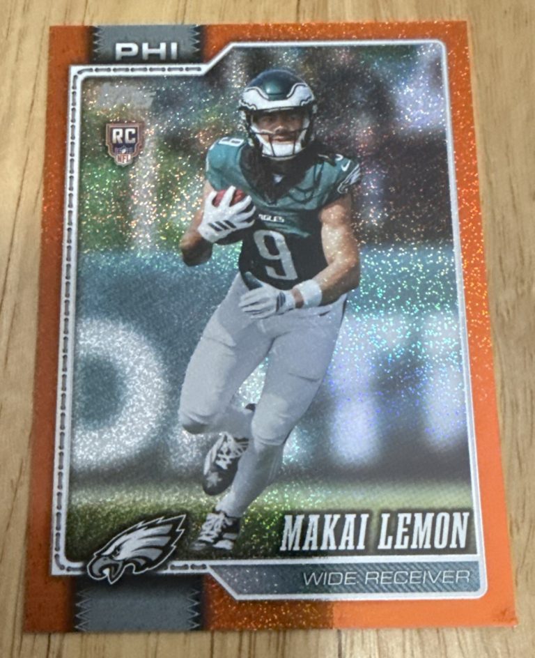 2026 Topps Flagship Makai Lemon Orange Sandglitter 15/25 RC EAGLES