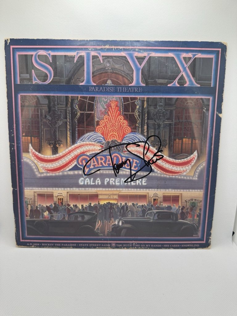 Tommy Shaw Signed Vinyl Styx Paradise Theatre Etched Record JSA COA Autograph