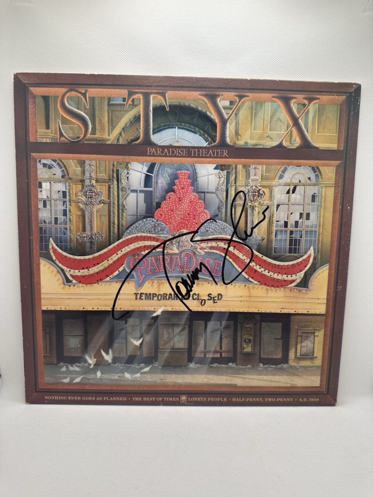 Tommy Shaw Signed Vinyl Styx Paradise Theatre Etched Record JSA COA Autograph