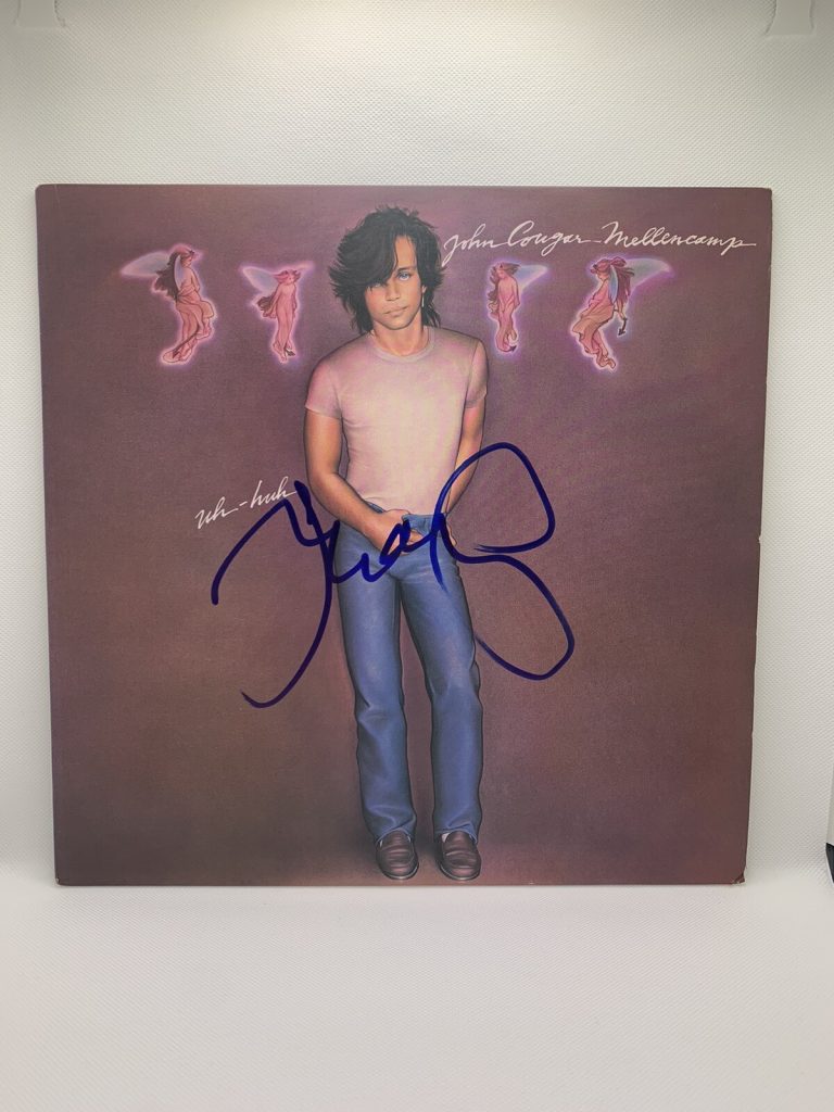 JOHN COUGAR MELLENCAMP SIGNED UH-HUH VINYL ALBUM LP RECORD AUTOGRAPHED JSA COA