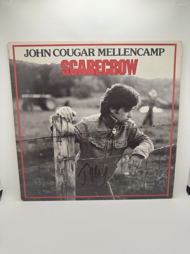 JOHN COUGAR MELLENCAMP SIGNED VINYL SCARECROW ALBUM LP RECORD AUTOGRAPH JSA COA