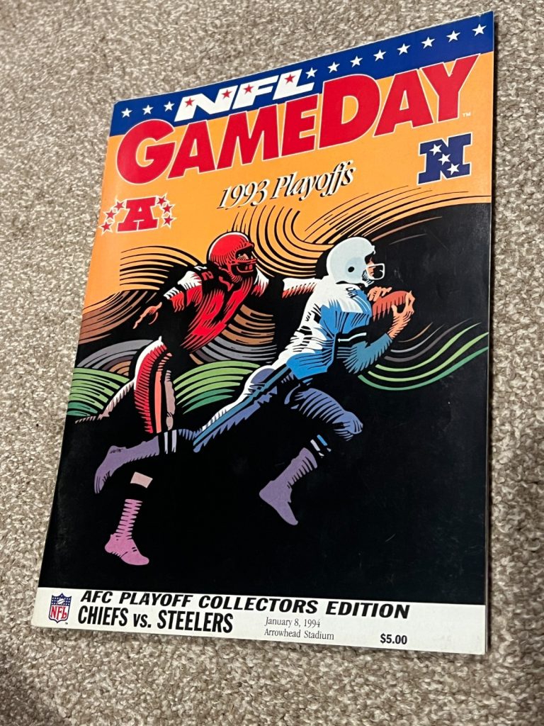 FOOTBALL PROGRAM KANSAS CITY CHIEFS PITTSBURGH STEELERS 1/8 1994 PLAYOFFS
