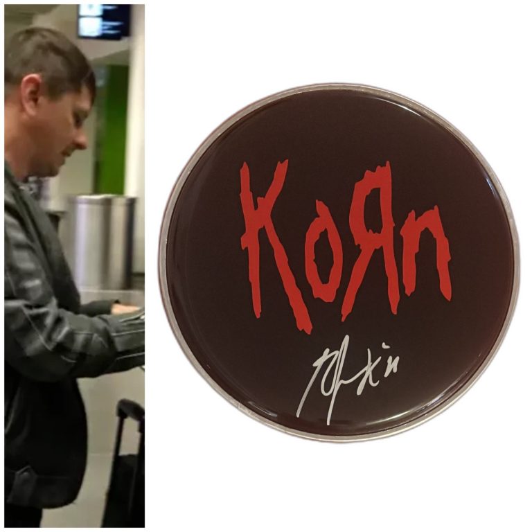 GFA Korn Band Drummer  * RAY LUZIER *  Signed 10