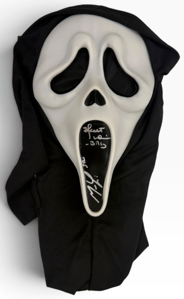 Matthew Lillard Skeet Ulrich Signed Ghostface Scream Mask Auto Beckett Witness