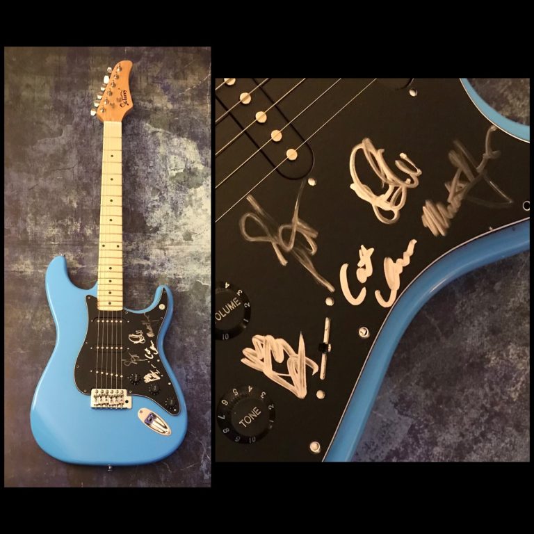 GFA James Petralli X5 Band * DENIM BIANCO * Chitarra Elettrica Firmata W5 COA