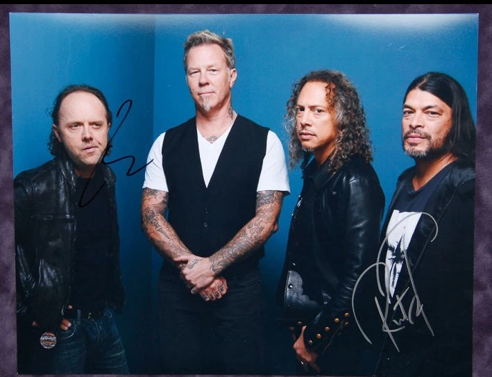 GFA Robert Trujillo & Lars Ulrich METALLICA Foto Firmata 11x14 AD2 COA