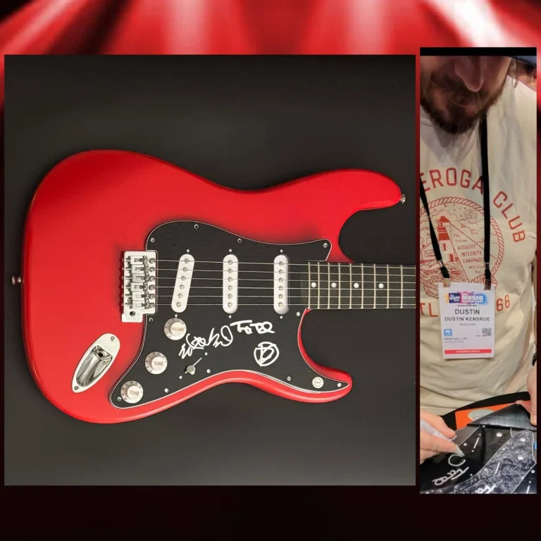 GFA Dustin Kensure x3 Band THRICE Signed Electric Guitar PROOF COA