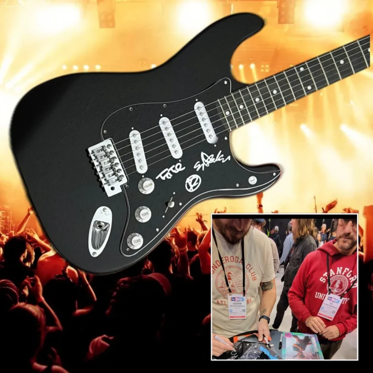GFA Dustin Kensure x3 Band THRICE Signed Electric Guitar PROOF COA