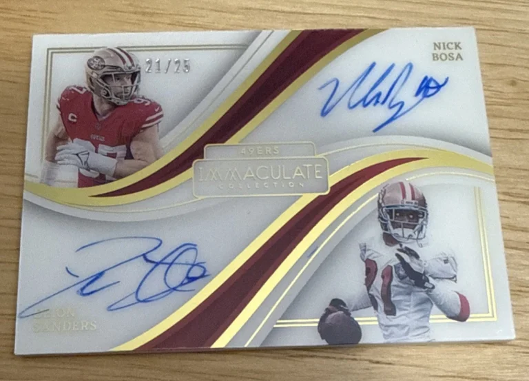 2023 Panini Immaculate  Football Auto  Bosa & Deion SANDERS 21/25 DEION JERSEY #