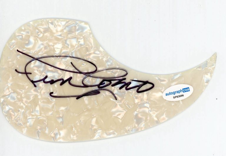 FRAN COSMO SIGNED AUTOGRAPHED PICKGUARD BOSTON ACOA CERTIFIED ORION THE HUNTER