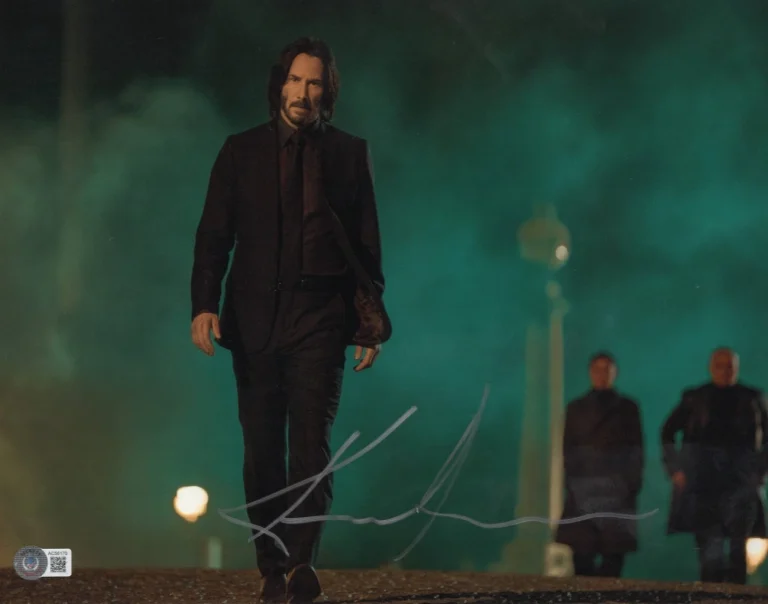 Keanu Reeves Signed 11x14 Photo John Wick Authentic Autograph Beckett LOA