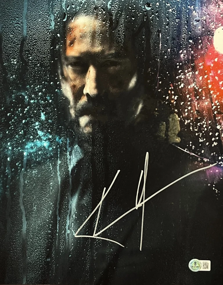 Keanu Reeves Signed 11x14 Photo John Wick Authentic Autograph Beckett LOA