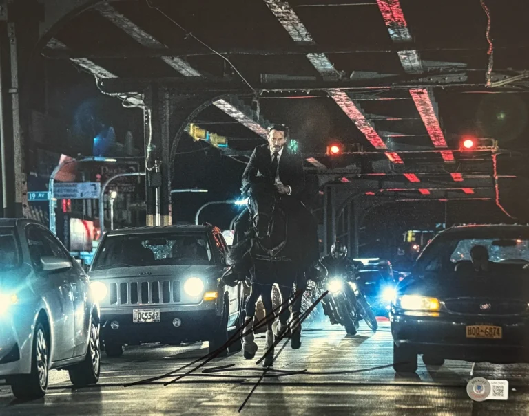 Keanu Reeves Signed 11x14 Photo John Wick Authentic Autograph Beckett LOA