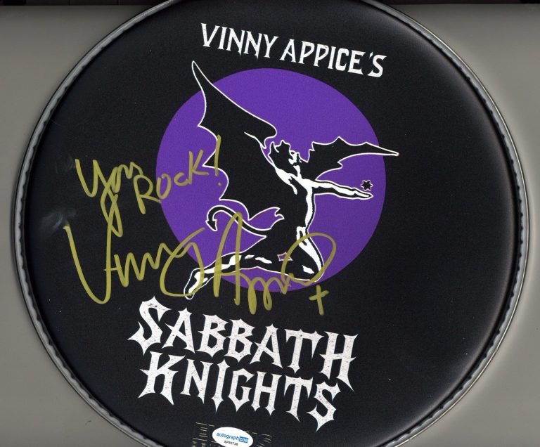 Vinny Appice Signed Autograph Drumhead Dio Black Sabbath Drummer ACOA COA
