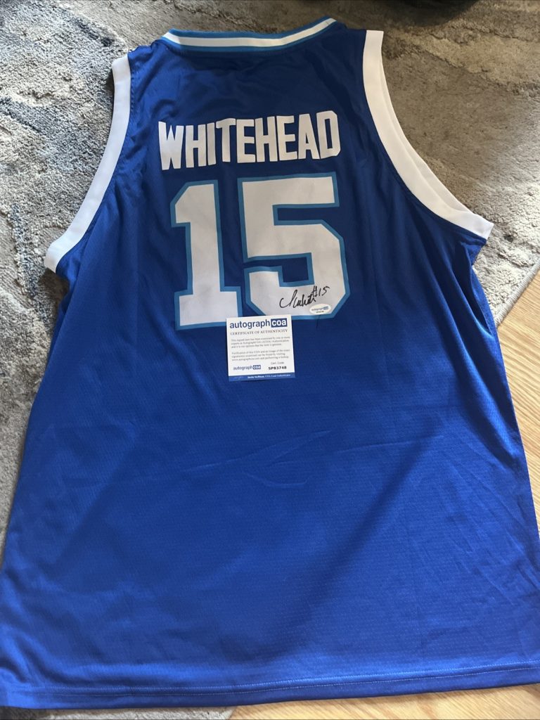 SETON HALL PIRATES -ISAIAH WHITEHEAD SIGNED AUTOGRAPH JERSEY Large ACOA CERT