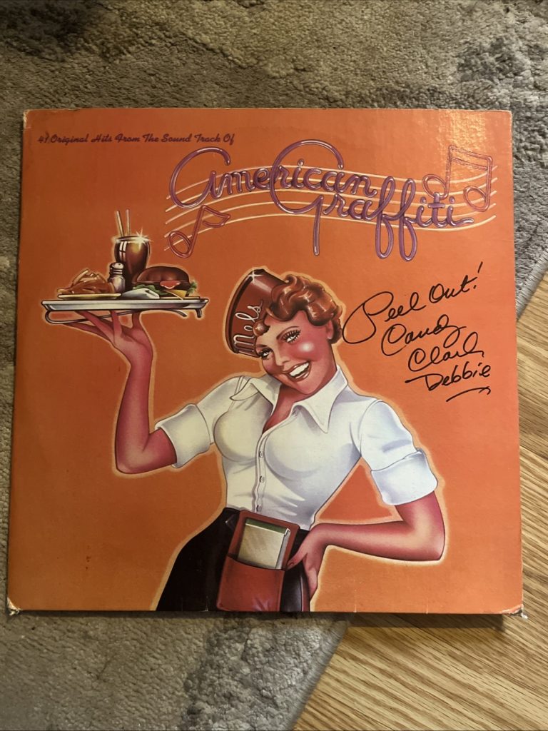 CANDY CLARK SIGNED AUTOGRAPH AMERICAN GRAFFITI SOUNDTRACK VINYL  PROOF ACOA