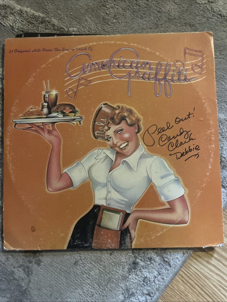CANDY CLARK SIGNED AUTOGRAPH AMERICAN GRAFFITI SOUNDTRACK VINYL  PROOF ACOA