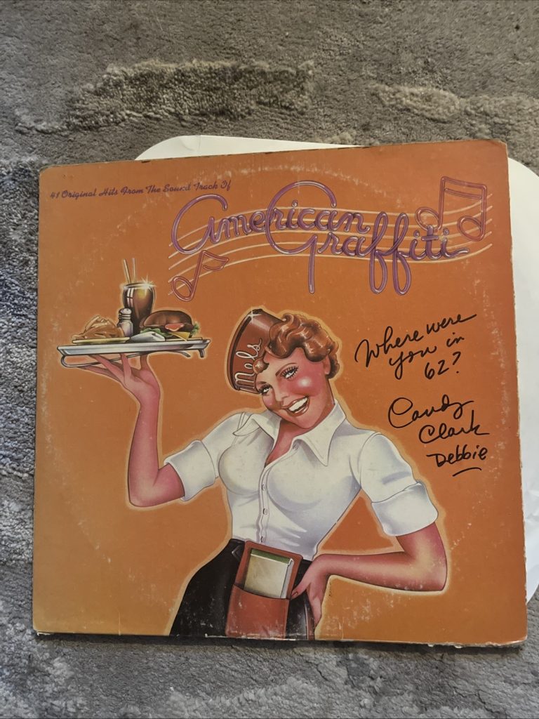 CANDY CLARK SIGNED AUTOGRAPH AMERICAN GRAFFITI SOUNDTRACK VINYL ACOA