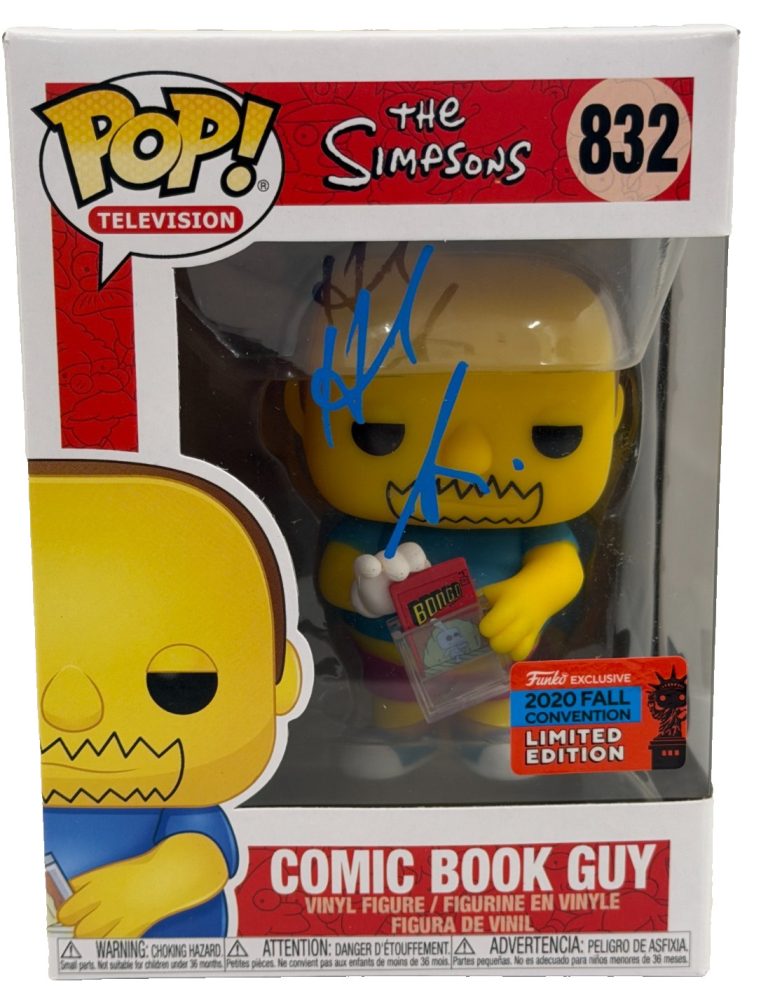 Hank Azaria Signed Comic Book Guy Funko The Simpsons Authentic Autograph Beckett