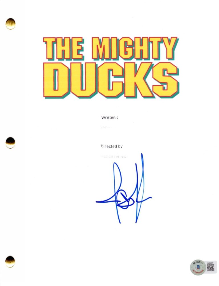 Joshua Jackson Signed The Mighty Ducks Full Script Authentic Autograph Beckett