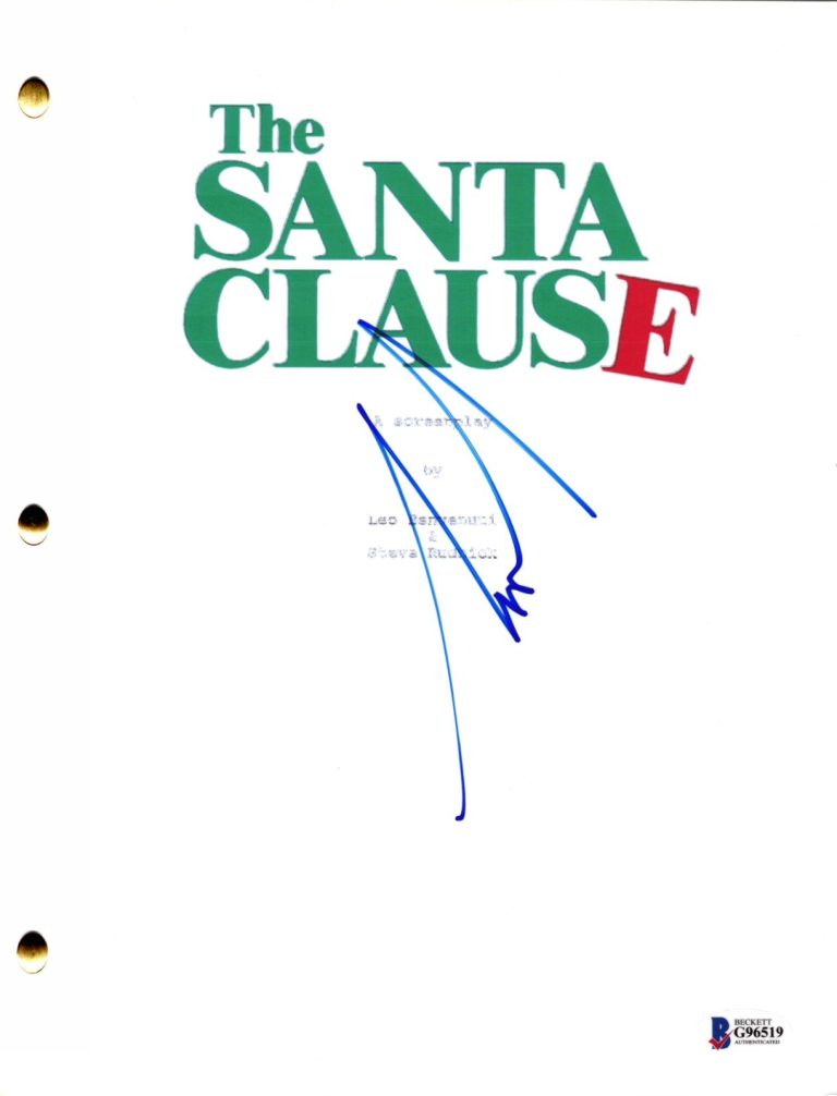 Tim Allen Signed The Santa Clause Full Script Authentic Autograph Beckett
