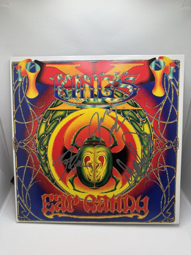 King's X Band Signed Vinyl Ear Candy All Members Autograph JSA COA Record Album