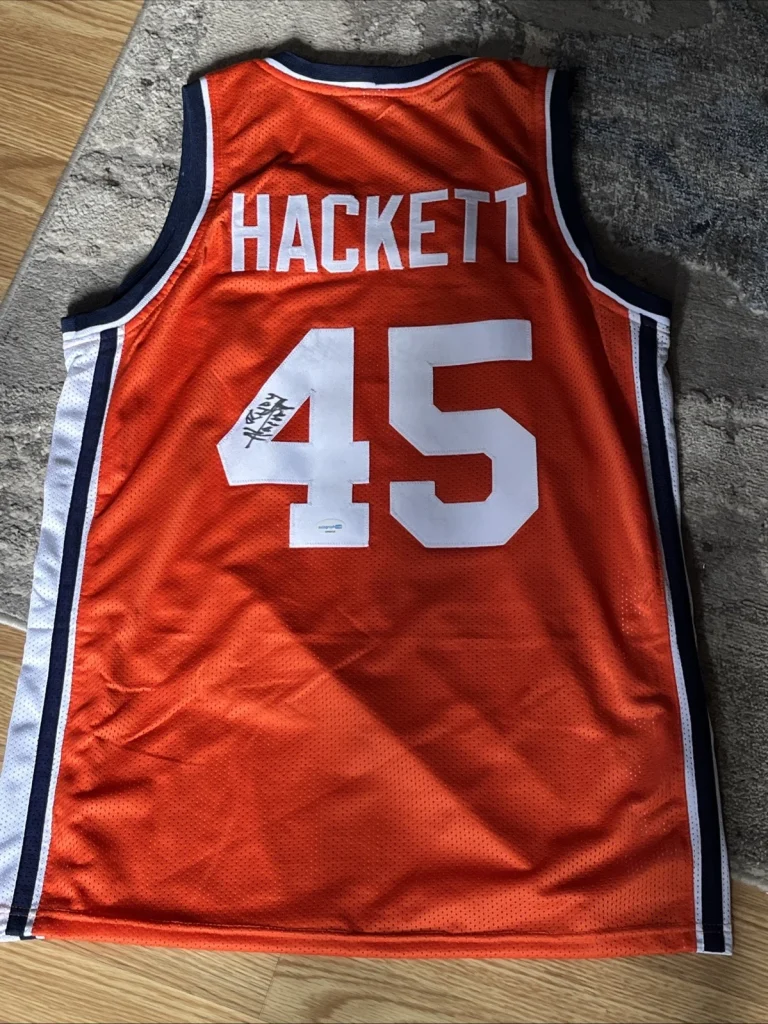 SYRACUSE ORANGE RUDY HACKETT SIGNED AUTOGRAPHED JERSEY ACOA NBA ALL AMERICAN 1