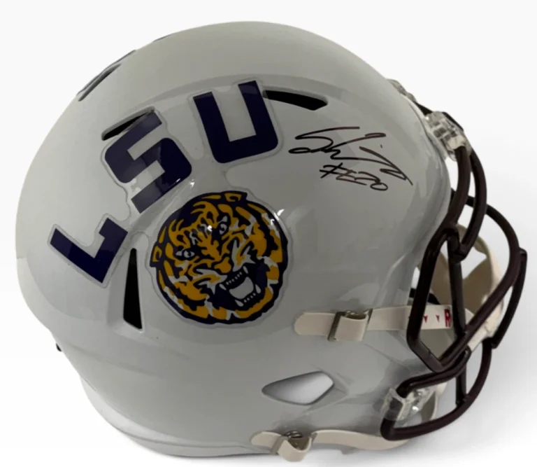 Sam Leavitt Signed LSU Tigers Full Size Replica Helmet Autograph Beckett