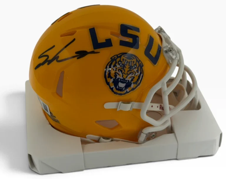 Sam Leavitt Signed LSU Tigers Mini Helmet Autograph Beckett Witness