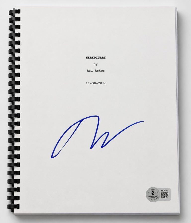Ari Aster Signed Autograph Hereditary Full Movie Script Screenplay Beckett BAS