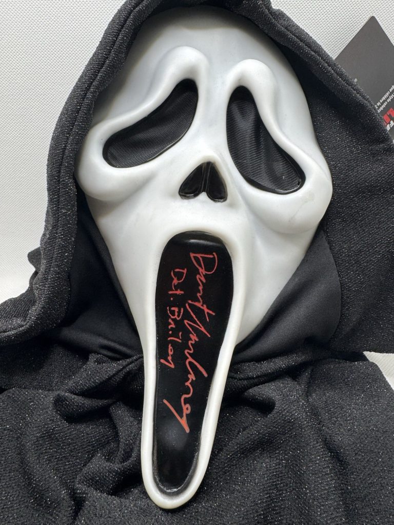 Dermot Mulroney signed Ghost face Mask scream autograph JSA COA Inscription