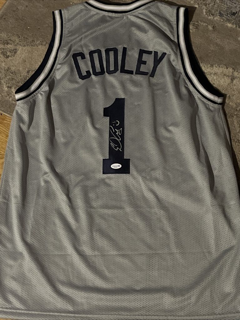 GEORGETOWN HOYAS-ED COOLEY SIGNED AUTOGRAPHED JERSEY ACOA COACH OF YEAR 2022