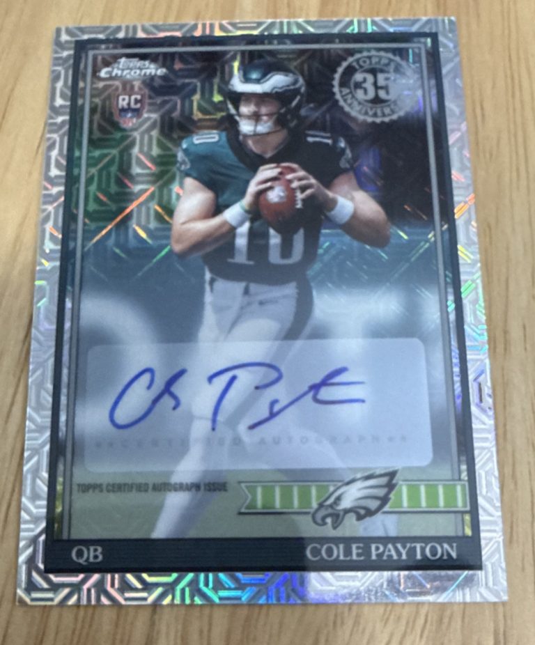 2026 Topps Chrome Flagship #91TRC-7 Cole Payton 1991 Silver Pack Mojo Auto RC