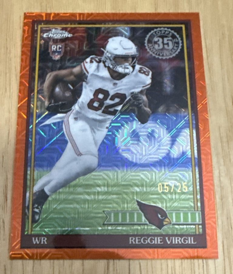 2026 Topps Flagship Reggie Virgil RC #91TRC-40 Orange Mojo #’d 5/25 Cardinals