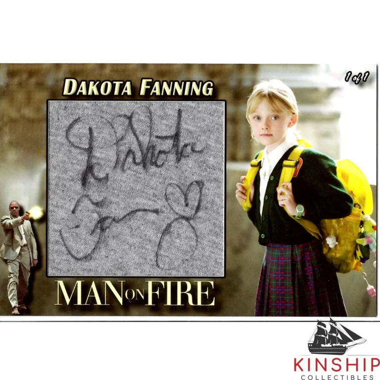 Dakota Fanning signed 4x6 Custom Card JSA COA Man on Fire Actress Auto Z976
