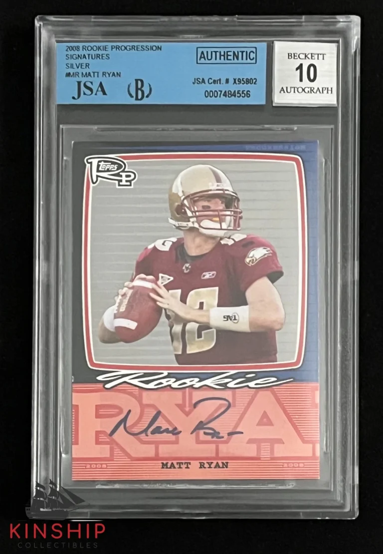 Matt Ryan signed 2008 Topps Rookie Progression Trading Card JSA BAS Auto 10 X32