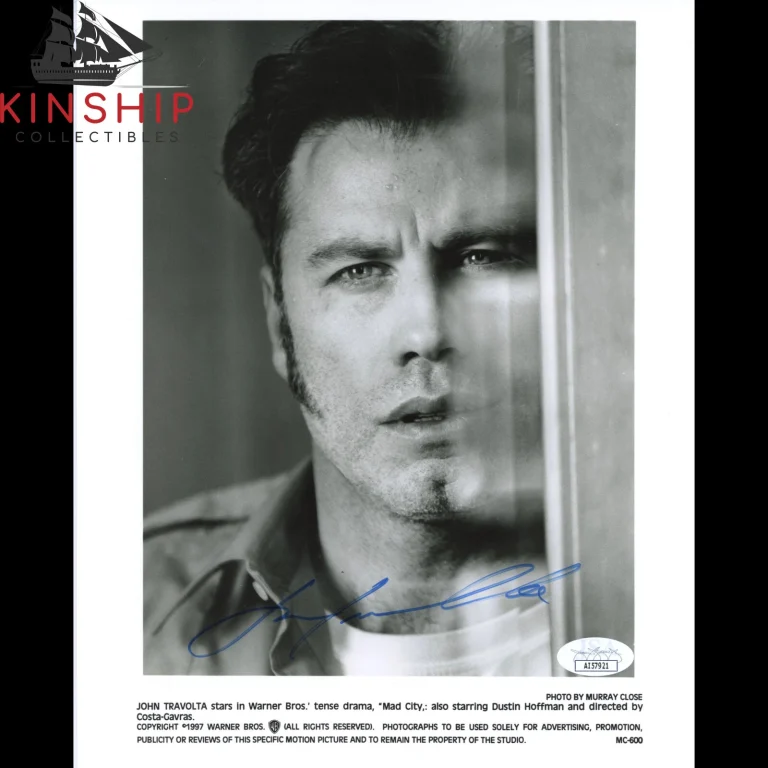 John Tarvolta signed 8x10 Promo Movie Photo JSA COA Mad City Vintage Auto B1009