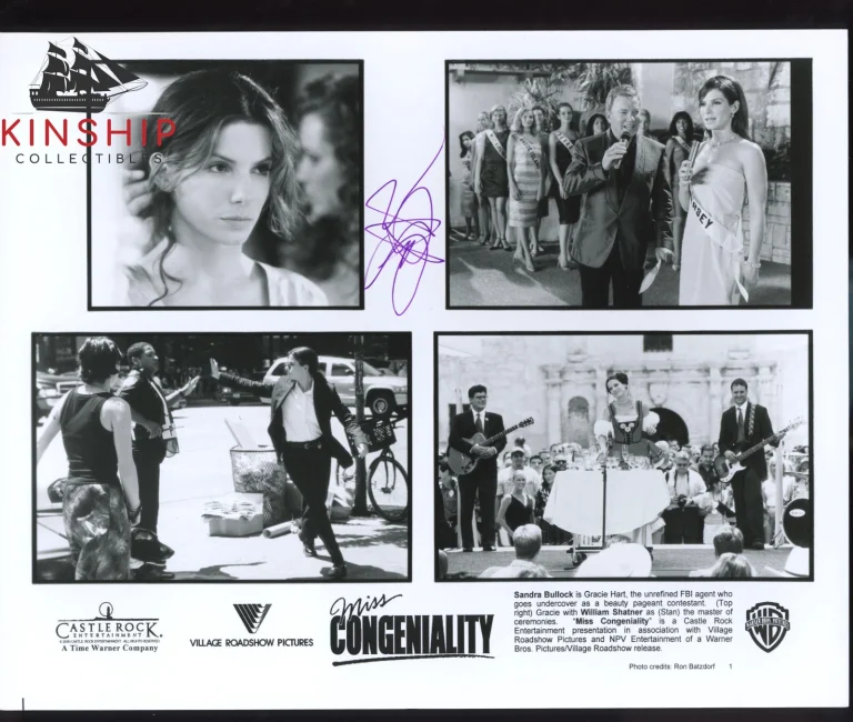 Sandra Bullock signed B&W Miss Congeniality Promo Photo JSA Vintage Auto B1029
