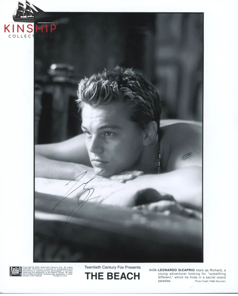 Leonardo DiCaprio signed The Beach Movie Promo Photo JSA COA Vintage Auto B1034