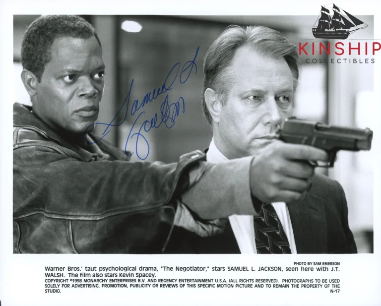 Samuel L Jackson signed The Negotiator Promo Photo JSA COA Vintage Auto B1063